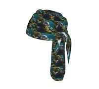 Animal Cute Brown Otters Print Head Scarf Cycling Cap Under Helmet Breathable Quick Dry Tie Back Modern Fit Motorcycle Liner