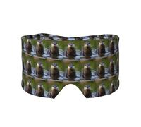 Animal Cute Brown Otters Print Sleep Eye and Ear Muffs Blocking for Home Office Camping Airplane Travel Nap Aid