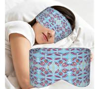 Animal Cute Brown Otters Print Sleeping Mask Wide Band Reversible Light Blocking Travel Cover