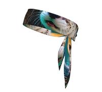 Animal Cute Brown Otters Print Sports Head Tie Adjustable Headband For Men And Women, Sweatband For Running, Tennis, Workout, Karate, Ninja, Basketball, And Athletic