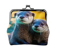 Animal Cute Brown Otters Print Versatile Coin Purse Exquisite Mini Wallet Cute Change Pouch for Any Occasion