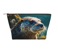 Animal Cute Brown Otters Print Women's Makeup Bag Daily Commute Cosmetics Storage Pouch Beach Travel Fashion Toothbrush Bag