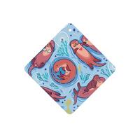 Animal Cute Brown Otters Printing 10 Pcs Car Air Freshener Hanging Sheets Scented Hanging Sheets With Rope For Home