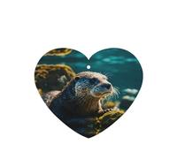 Animal Cute Brown Otters Printing 10 Pcs Car Air Fresheners Cards For Scented Hanging Sheets For Bathroom With Rope