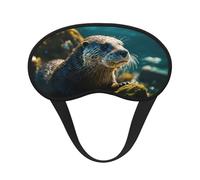 Animal Cute Brown Otters Sleep Mask for Side Sleeper, Eye Mask Sleeping for Women Men,for Sleeping with Elastic Band