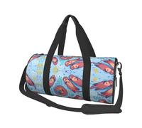 Animal Cute Brown Otters Travel Duffel Bag for Women Men,Print Polyester Tote Round Luggage Bag with Shoulder Strap