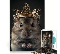 Animal Cute King Jigsaw Puzzle 1000 Pieces Cognitive Fun Play High Precision Die Cut Unique Gift for Stress Relief (50x75cm)