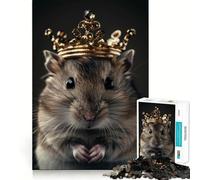 Animal Cute King Jigsaw Puzzle 1000 Recall Fun Play Advanced Laser Cutting Tech Holiday Indoor Entertainment Toy (38x52cm)