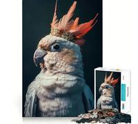 Animal Cute King Jigsaw Puzzles 1000 Pieces Focus Boost Fun Laser Cut for Flawless Fit Bonding Activity for Loved Ones (50x75cm)