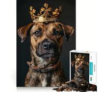 Animal Cute King Jigsaw Puzzles 1000 Pieces Focus Boost Fun Laser Cut for Flawless Fit Bonding Activity for Loved Ones (50x75cm)