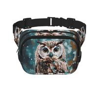 Animal Cute Owl Fanny Pack For Women Waterproof Adjustable Belt Bags Waist Pack Fashion Casual Crossbody Bags Bum Bag For Running Workout Hiking Traveling, Black, One Size