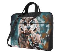 Animal Cute Owl Laptop Shoulder Bag For Men Women Briefcase Messenger Bag W/Strap Handle Waterproof Laptop Sleeve Bag 15.6 Inch