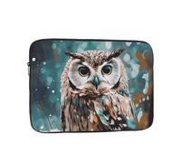 Animal Cute Owl Laptop Sleeve for Women Men, 12 Inch Waterproof Laptop Bag Lightweight Notebook Computer Cover Bag