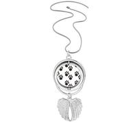 animal cute print outline footprint Pendant Angel Wings Rotating Necklace Jewelry