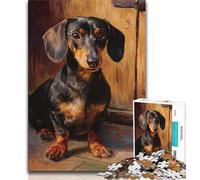 Animal Dachshund Adult Jigsaw Puzzles 1000 Pieces,Stress Reliever Difficult Challenge Deal As Gifts for The Whole Family (38x26cm)