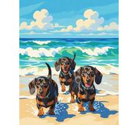 Animal Dachshunds Playing in The Seas Puzzles for Adults, Impossible Hard Difficult Challenging Jigsaw_300pcs