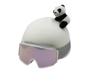 Animal Decorative Plush Helmet Cover - Soft Snowboard Protection, Thick Ski Helmet Covers, Cute Animal Design Accessory for Kids Skating | Skateboard Motorcycle Winter Sports Safety Gear Accessory