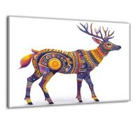 Animal Deer Paint by Numbers Kits, Painting by Numbers for Adults and Children, DIY Color Oil Paint Crafts with Frame, Acrylic Oil Paints with Brushes Autumn Home Decoration Paintings 30x40cm Ee-306