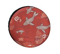 Animal Del Mar Rojo Funda Cubierta Para Rueda Durable Funda De Llanta De Repuesto Antipolvo Cubierta De Neumático De Repuesto Para Vehículo Todoterreno Autocaravana