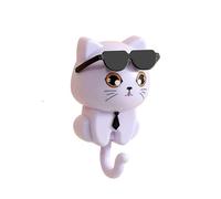 Animal Design Adhesive Hook for Keys and Items for Indoor Use Animal Keychain Holder with Adhesive Back Lovely Puss Hook