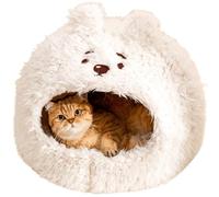 Animal Design Pet Bed Cat Dog Bed for Indoor Cats Pet Tent Cave with Removable Cushion Plush Half-Enclosed Warm House for Cats Small Dogs Kitten Puppy Sleeping (Alpacas,Small)