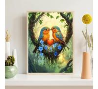 Animal Diamond Art 5D Bird Diamond Painting Kits for Adults Full Square Drill, Crystal Rhinestone Embroidery Kit, DIY Paint by Numbers Cross Stitch Gem Art, Home Wall Decor Gifts 30x40cm(12x16"),z@888