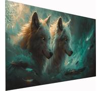 Animal Diamond Art Abstract 5D Diamond Painting Kits for Adults & Kids Beginner, Square Full Drill Diamond Art Kit DIY Crystal Embroidery Canvas Painting Pictures for Home Wall Decor 12x24inch Z1-803