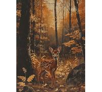 Animal Diamond Art, Autumn Diamond Painting 5D DIY Full Square Drill Crystal Art Cross Stitch Kits for Adults Beginner, Dimond Painting Pattern Design for Home Decor, Wall Decor 90x120cm -wyl250674