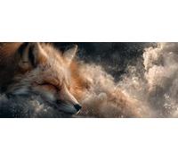 Animal Diamond Art, Black 5D Diamond Painting Kits, 5D Full Drill Crystal Art Kits for Adults, Cross Stitch Embroidery Crafts Pictures, DIY Adult Crafts, Gifts, Spring Decoration, 36x16in I-6603