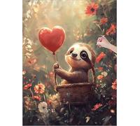 Animal Diamond Art Cute Diamond Painting Kits for Adults Beginners, 5D DIY Paint by Numbers for Adults, Square Drill Dimond Painting with Full Accessories, Room Decor, Gifts for Women 32x44 inch K-20