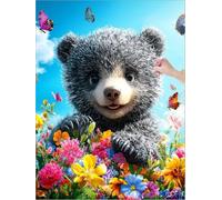 Animal Diamond Art Cute Diamond Painting Kits for Adults Beginners, 5D DIY Paint by Numbers for Adults, Square Drill Dimond Painting with Full Accessories, Room Decor, Gifts for Women 16x20 inch H-22