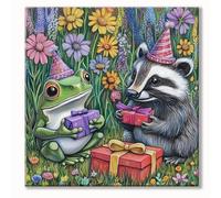 Animal Diamond Art Frog Diamond Painting, Paint by Numbers for Adults, 5D DIY Full Drill Crystal Art Embroidery Kit for Beginners, Crafts for Adults, Home Decor, Gifts for Women 40x40 inch 0b-1085