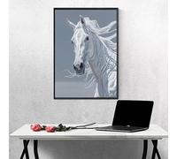 Animal Diamond Art Horse 5d Diamond Painting Kits for Adults Full Drill Crystal Art Kits for Beginners, DIY Cross Stitch Embroidery Crafts Pictures for Home Wall Decor, Gifts (20×26 inch) PJY9 K-1