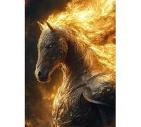 Animal Diamond Art Horse Diamond Painting Kits for Adults Beginner 5D DIY Full Square Drill Cross Stitch Kits for Adults Arts and Crafts for Bedroom Decor, Room Decor, Gifts 12x16 Inch -bby2507A1
