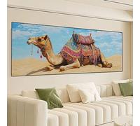 Animal Diamond Art Kits Adults, 140x70cm Camel Large Diamond Painting Kit with Square Diamonds, Full DIY Gem Art Crystal Cross Stitch Embroidery Kit Crafts for Adults, Home Room Decor, Gifts 0R-71