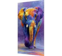 Animal Diamond Art Kits Adults, 5D Diamond Painting Elephant Crystal Art Kits for Adults, DIY Round Rhinestone Gem Embroidery Paintings Crafts Beginners, Room Decor, Gifts for Women 40x80cm db2-e14