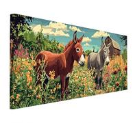 Animal Diamond Art Kits Adults, 5D Diamond Painting Rural 2025 Design New, Square Full Drill Crystal Art Kit, DIY Cross Stitch Crafts Embroidery Pictures for Home Living Wall Room Decor 180x80cm R-76