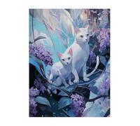 animal Diamond Art Kits Adults, Diamond Painting cat Crystal Art Kits for Kids Beginners DIY 5D Full Drill Crystal Embroidery Paintings Canvas Crafts Home Wall Decor Christmas Gifts 24x32 inch KSWF988