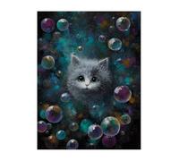 animal Diamond Art Kits Adults, Diamond Painting cat Crystal Art Kits for Kids Beginners DIY 5D Full Drill Crystal Embroidery Paintings Canvas Crafts Home Wall Decor Christmas Gifts 12x16 inch KSWF912