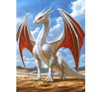 Animal Diamond Art Kits Adults, Diamond Painting Dragon Crystal Art Kits for Adults Kids DIY 5D Square Full Drill Gem Dots Embroidery Paintings Crafts Picture for Beginners, Room Decor 90x120cm 2u-20I
