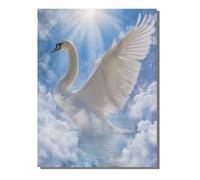 Animal Diamond Art Kits Adults, Diamond Painting Swan Crystal Art Kits for Adults Beginners DIY 5D Square Full Drill Embroidery Paintings Crafts Home Wall Decor 20x28inch BJHF645