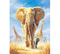 Animal Diamond Art Kits Adults, Giraffe 5D DIY Diamond Painting for Adults, DIY Full Drill Crystal Art Gem Kits for Beginners, 5D Cross Stitch Embroidery Crafts Pictures, for Wall Decor 50x70cm 1-8626