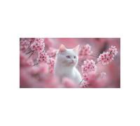 Animal Diamond Art Kits Adults with Diamond Art Accessories, 5D DIY Color Crystal Gem Crafts Kits for Kids, Cat Rhinestones Paint by Numbers on Canvas 64 x 32In, Wall Artwork for Room Decor 2509-6453