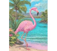 Animal Diamond Art Kits for Adults,5D Flamingo Diamond Painting Kits for Beginners, Crystal Art Crafts for Adults, DIY Full Drill Painting Dimond for Room Decor, Gifts for Women 16x22inch -TL30QC