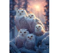 Animal Diamond Art Kits for Adults,5D Owl Diamond Painting Kits for Beginners, Crystal Art Crafts for Adults, DIY Full Drill Painting Dimond for Room Wall Decor, Gifts for Women 24x32inch -TL338A