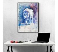 Animal Diamond Art Lion 5d Diamond Painting Kits for Adults Full Drill Crystal Art Kits for Beginners, DIY Cross Stitch Embroidery Crafts Pictures for Home Wall Decor, Gifts 20×26in/50×65cm PJY9 S-E