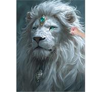 Animal Diamond Art Lion Diamond Painting Kits for Adults Beginners, 5D DIY Paint by Numbers for Adults, Square Drill Dimond Painting with Full Accessories, Room Decor, Gifts for Women 20x28 inch K-38