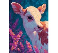 Animal Diamond Art, Ox Diamond Painting 5D DIY Full Square Drill Crystal Art Cross Stitch Kits for Adults Beginner, Dimond Painting Pattern Design for Home Decor, Wall Decor, Gifts 40x55cm -wyl2506PC