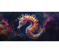 Animal Diamond Art Painting Kits, 100x200cm Large Diamond Painting Kit Seahorse, DIY Square Full Drill Diamond Art Kits,Painting by Numbers Crystal Rhinestone Painting Pictures Home Wall Decor -570