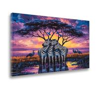Animal Diamond Art Painting Kits for Adults, DIY 5D Diamond Painting Zebra Pictures Small 12x16 inch, DIY Full Drill Square Crystal Rhinestone Arts Crafts Kits for Room Decor, Gifts for Women F-98